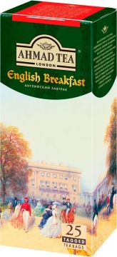 Чай Ahmad Tea Английский завтрак черный пачка 25х2 гр. пак с ярл. 1*12 Ахмад Ти