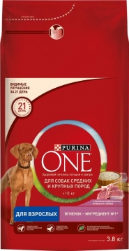Purina ONE MEDMAX ADL д/собак ягненок/рис 3,8кг./2шт. Пурина ВАН
