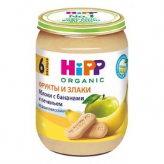 Hipp Каша злаковая яблоки с бананом и печеньем с 6 мес.190гр.с/б 1/6 Хипп
