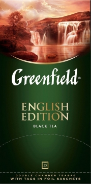 ГРИНФИЛД Инглиш Эдишн(2гх25п)чай пак.черн. Greenfield