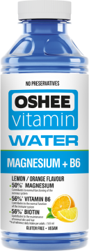 Oshee 0,56л./6шт. Вода витаминизированная Лимон и Апельсин VITAMIN WATER 555 ML MAGNESIUM LEMON/ORANGE.  Вода витаминизированная