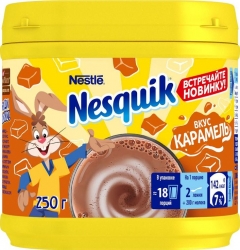 Nesquik Какао быстрорастворимый Плюс OPTI-START 250 гр. бан. Карамель Несквик