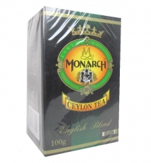 Чай Монарх черный крупнолистовой пачка 100 гр 1/80