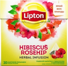 Lipton Напиток Травян Hibiscus Rosehip С Гибиск И Шиповн(20Пирx1.8Г)  Липтон