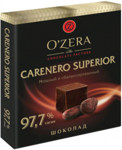 Шоколад OZera Carenero Superior 97,7% 90г/6шт.