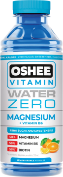 Oshee 0,56л./6шт. Вода витаминизированная Лимон и Апельсин (с Магнием) без сахара VITAMIN WATER MAGNEZ + B6 ZERO 555ML Вода витаминизированная