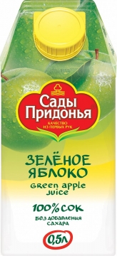 Сады Придонья 0,5л. яблочн сок из зел.ябл../12шт.