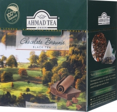 Чай Ahmad Tea Шоколадный брауни черный листовой пирамидка 20х1,8г 1*12 Ахмад Ти