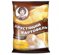 Хрустящий картофель чипсы в ломтиках 40гр./30шт. Соль