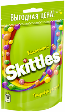 Skittles Pouch конф в глазури Кисломикс 100 г./20шт. Скитлс