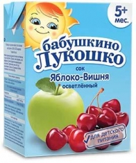 Бабушкино Лукошко Сок Яблочно-вишневый 200мл с 5 мес.тетра пак 1/18