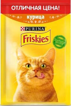 Friskies для взрослых кошек курица 50гр./10шт. Фрискис
