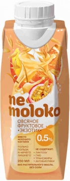Nemoloko 0,25л. овсяный фруктовый Экзотик 0,5%/12шт. НеМолоко