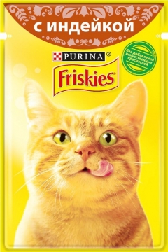 Friskies корм для кошек кусочки в подливе Индейка пакетик 85гр./6шт. Фрискис
