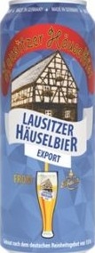 Пиво пастеризованное светлое фильтрованное Lausitzer Häuselbier Export, 5,2%; 0,5л
