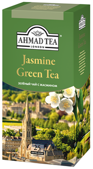 Чай Ahmad Tea Зеленый с жасмином пачка 25х2 гр. с ярл 1*12 Ахмад Ти