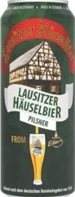 Пиво пастеризованное светлое фильтрованное Lausitzer Häuselbier Pilsner, 4,8%; 0,5л банка
