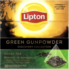 Lipton Грин Ганпаудер Зелёный 20*1,8гр. Липтон