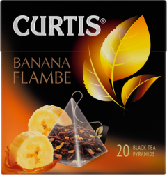 Curtis Banana Flambe чёрный ароматизированный, пирамидки 20x1,8гр. Куртис