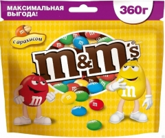 M&M`s конфеты Арахис 360 г./1шт.
