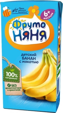 ФрутоНяня 0,2л. Нектар банановый с мякотью./18шт.