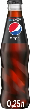 Пепси Макс 0,25л./12шт. Стекло Pepsi MAX