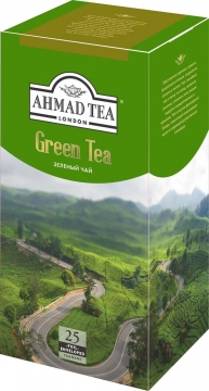 Чай Ahmad Tea  Зеленый чай пачка 25х2 гр. пак с ярл. 1/12 Ахмад Ти