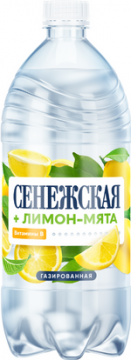 Сенежская 1л.*6шт. газ Лимон-Мята   Senegskaya Вода с вкусовыми добавками