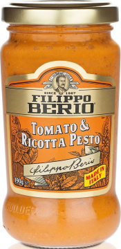 FILIPPO BERIO соус Песто с томатами и сыром Рикотта ст.б 190г 1/6