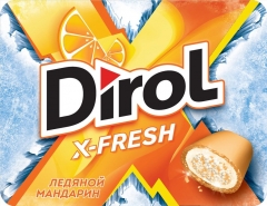 Dirol X-Fresh жев. резинка б*сахара со вкусом мандарина 16гр.*12шт. Дирол